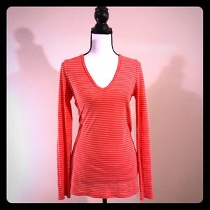 J. CREW | Orange & White Striped Shirt | Size S